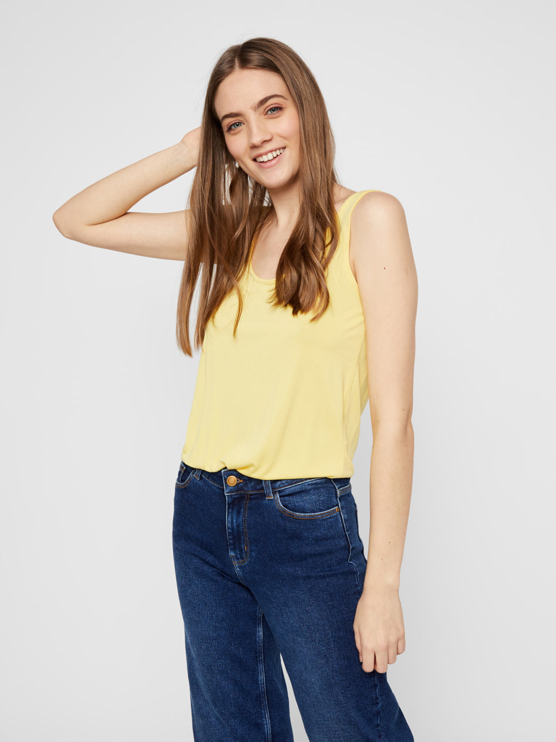 PCKAMALA Tank top - lemon drop
